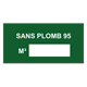 Hinweisschild Aluminium, 100 x 50 mm "SANS PLOMB 95"