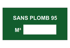 Hinweisschild Aluminium, 100 x 50 mm "SANS PLOMB 95"