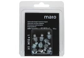 Kegel-Schmiernippel H1 M6 aus Stahl verzinkt - SW7 - Blister-Pack - VPE 10 Stk.