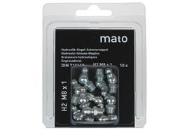 Kegel-Schmiernippel H2 M6 aus Stahl verzinkt - SW9 - Blister-Pack - VPE 10 Stk.