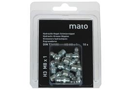 Kegel-Schmiernippel H3 M6 aus Stahl verzinkt - SW9 - Blister-Pack - VPE 10 Stk.