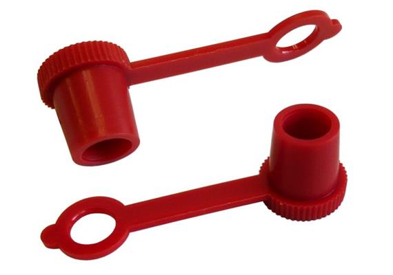 Rote Kunststoffschutzkappe für Hydraulikschmiernippel