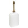 Burette d'huile 75 cm³ avec tube d'écoulement en laiton + bouchon rotatif en PE