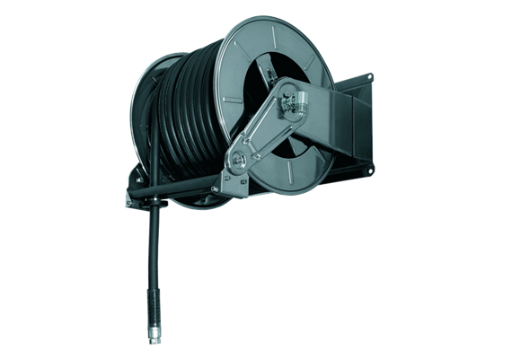 Enrouleur 6001 pour Diesel RAL7016 avec 30 m tuyau DN25 raccord 1" mâle