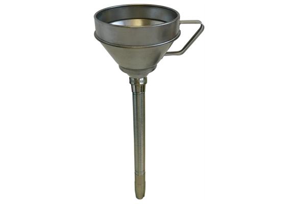 Entonnoir en fer blanc FF-T 160 avec filtre et sortie droite flexible - ø 160 mm