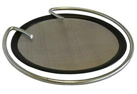 Filtre de rechange pour entonnoir en fer blanc - 0.25 mm maillage et anneau de serrage