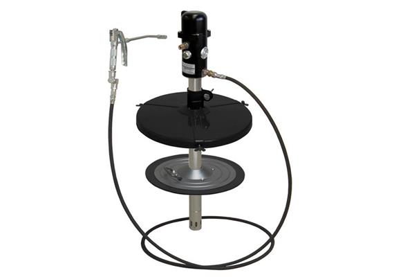 pneuMATO 55 stationnaire pour fûts de 15 kg avec ø-int. 255-282 mm, tuyau 6.5 m