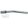 Raccord rigide courbé 150 mm avec agrafe 4 mors et clapet de retention - M10x1