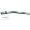 Raccord rigide courbé 150 mm avec agrafe 4 mors et clapet de retention - R1/8"