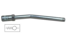 Raccord rigide courbé 150 mm avec agrafe 4 mors et clapet de retention - R1/8"