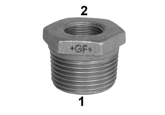 Reduction GF Fittings N° 241 galvanisé 4"-2" mâle-femelle