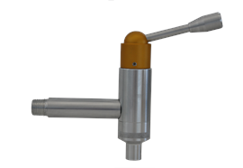 Robinet de sécurité ½" mâle pour distribution des huiles, jaune