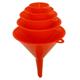 Set d'entonnoirs en plastique F-PP-Set 5 ø 50/75/100/120/150 mm - UE 10 pcs.