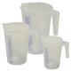 Set de gobelet gradué pour liquide, en plastique, Type J-PP 0,5 + 1,0 + 2,0 litres