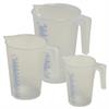Set de gobelet gradué pour liquide, en plastique, Type J-PP 0,5 + 1,0 + 2,0 litres