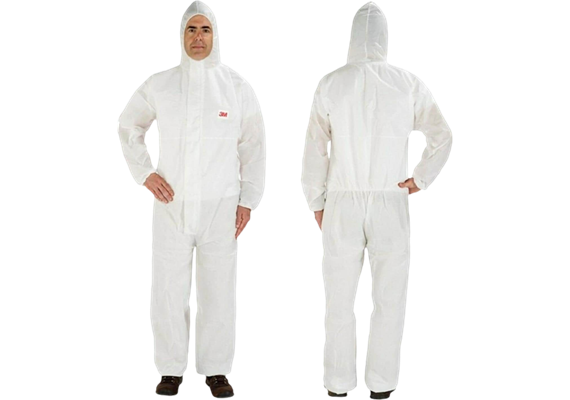 Tenue de protection 3M 4515 cat III type 5/6 avec capuche blanc L, UDV 10 pcs.