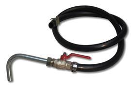 Tuyau de distribution DN12 1,5 m avec robinet à boisseau sphérique et transmission