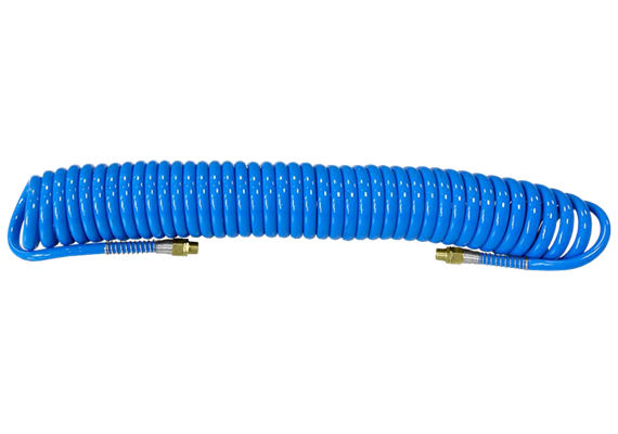 Tuyau spiralé 7 m avec raccords ¼" mâle
