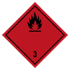 Etichetta di pericolo classe 3, 100 x 100 mm