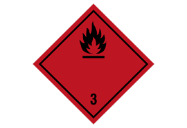 Etichetta di pericolo classe 3, 100 x 100 mm