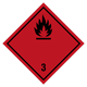 Etichetta di pericolo classe 3, 300 x 300 mm, magnetica