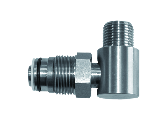 Giunto girevole inox AISI 316, ½” m/m, foro 10 mm, max 200 bar, 90°C, EPDM/VITON