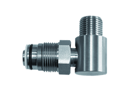 Giunto girevole inox AISI 316, ½” m/m, foro 10 mm, max 200 bar, 90°C, EPDM/VITON
