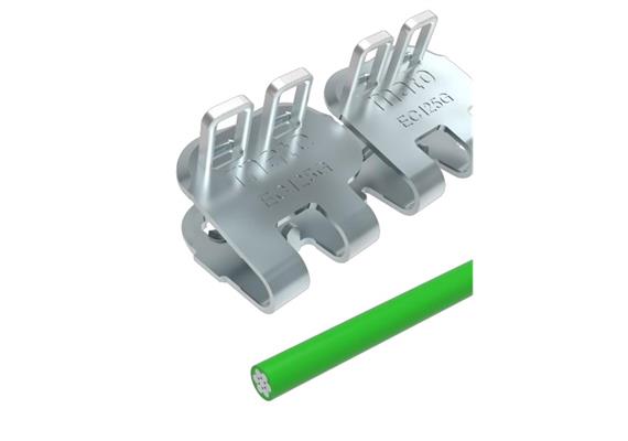 Giunzione a cerniera EasyCliP EC125G-1000NC, 8 fasce,4 asticelle ECP125NC e 10 rondelle