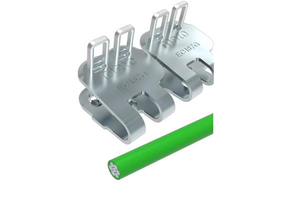 Giunzione a cerniera EasyCliP EC187G-1000NC, 8 fasce,5 asticelle ECP187NC e 10 rondelle