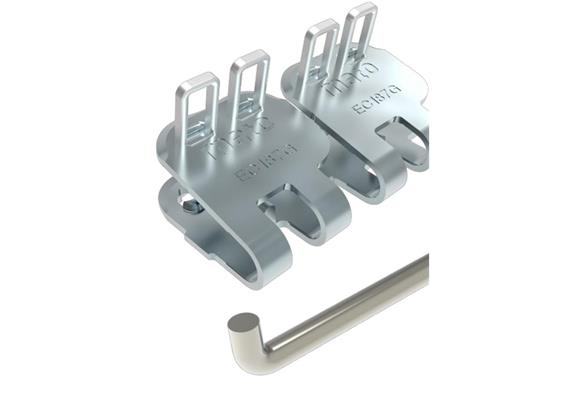 Giunzione a cerniera EasyCliP EC187G-1000SP, 8 fasce, 4 asticelle ECP187SP