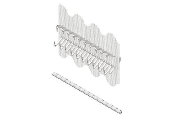 Giunzione PATCH M51.2LSW-P1/SS-38 con asticelle NYN  filo 0,65 x 0,5 mm in 1.4404