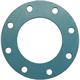 Guarnizione per flange DN80 TW1, ø 154 x 90 x 2 mm, 8 fori x 12 mm, gf 130 mm