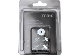 Ingrassatore a testa piatta M1 R1/4", acciaio zincato - ø 16 mm - esagonale 17 - UDV 5 pz.
