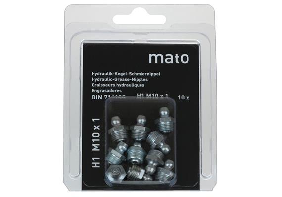 Ingrassatore conico H1 R1/4" in acciaio zincato - esagonale 14 - UDV 5 pz.