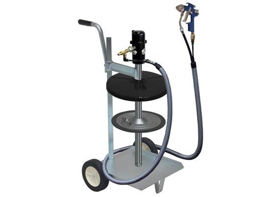 pneuMATO 55 - LubeJet, impianto mobile, per fusti da 50 kg, ø interno 355-387 mm