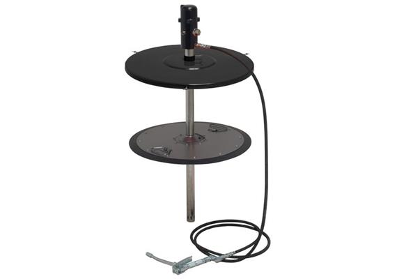 pneuMATO 55 stazionario per ingrassaggio, per fusti da 200kg, ø int. 550-590 mm, tubo 10 m