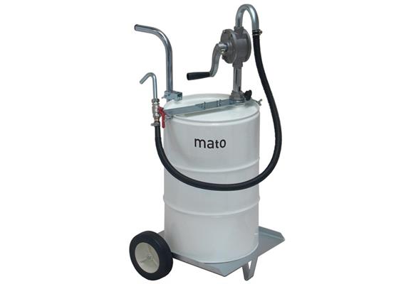 Pompa a manovella RP100-M in alluminio con carrello e supporto per la pompa