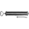 Siringa d'aspirazione e riempimento in metallo 350cm³, con tubo rigido curvo (100mm)