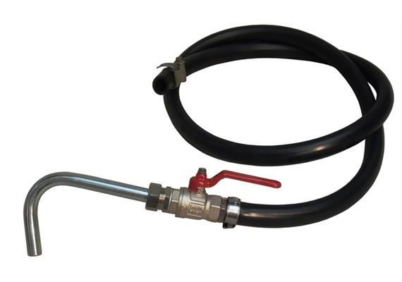 Tubo di mandata DN16 1,5 m con valvola a sfera e uscita olio per ingranaggi