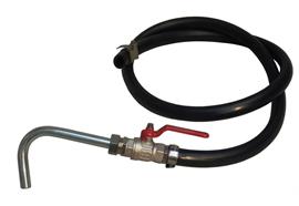 Tubo di mandata DN16 1,5 m con valvola a sfera e uscita olio per ingranaggi