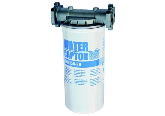 WATER CAPTOR 150 l/min, 30 µm per Diesel, con testa filtro